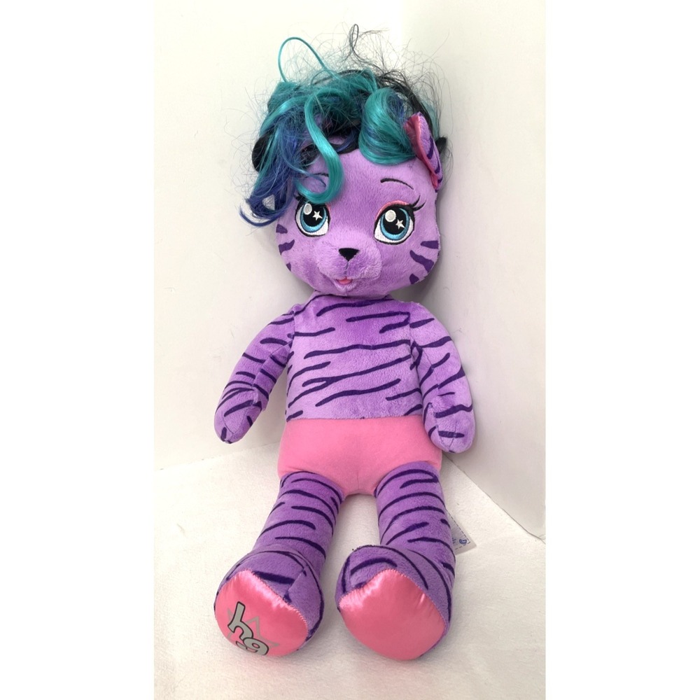 Build A‎ Bear BABW Honey Girls Teegan Plush Stuffed Animal Purple Cat 20"